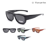 VB1408-FH Gafas de sol polarizadas de plástico para hombres y mujeres, gafas de sol para correr para hombres, a granel, 1 docena (12 piezas)